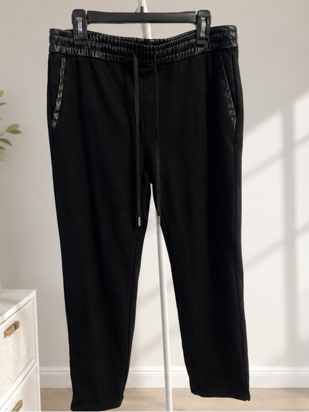 Black large Drawstring Joggers